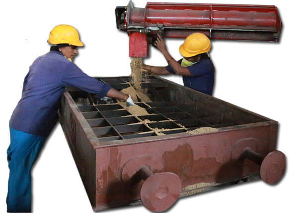 Moulding in Prragathi Steel Castings Pvt Ltd